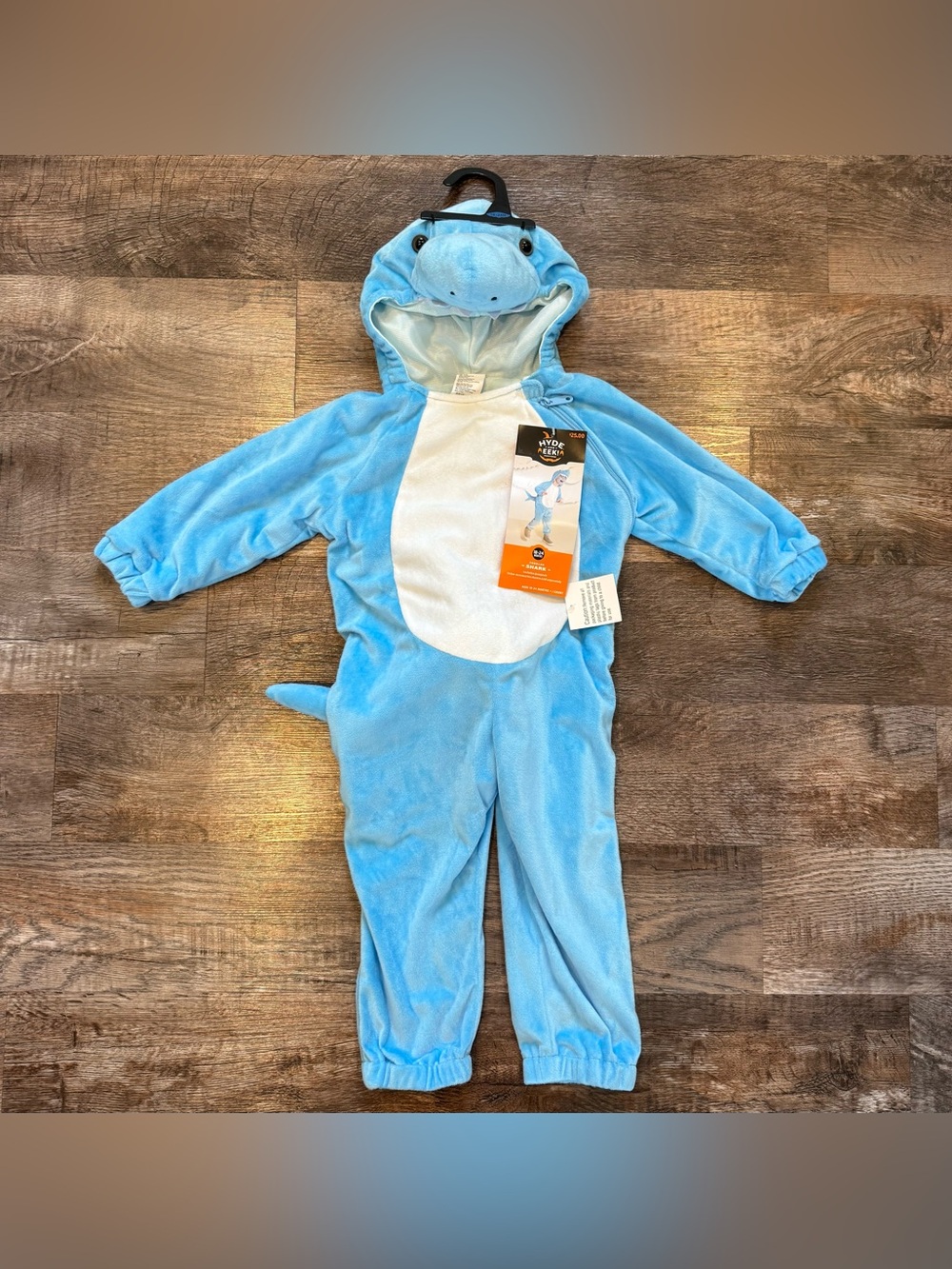 NWT Hyde and Eek Toddler Blue Shark Jumpsuit Halloween Costume 18-24 Months